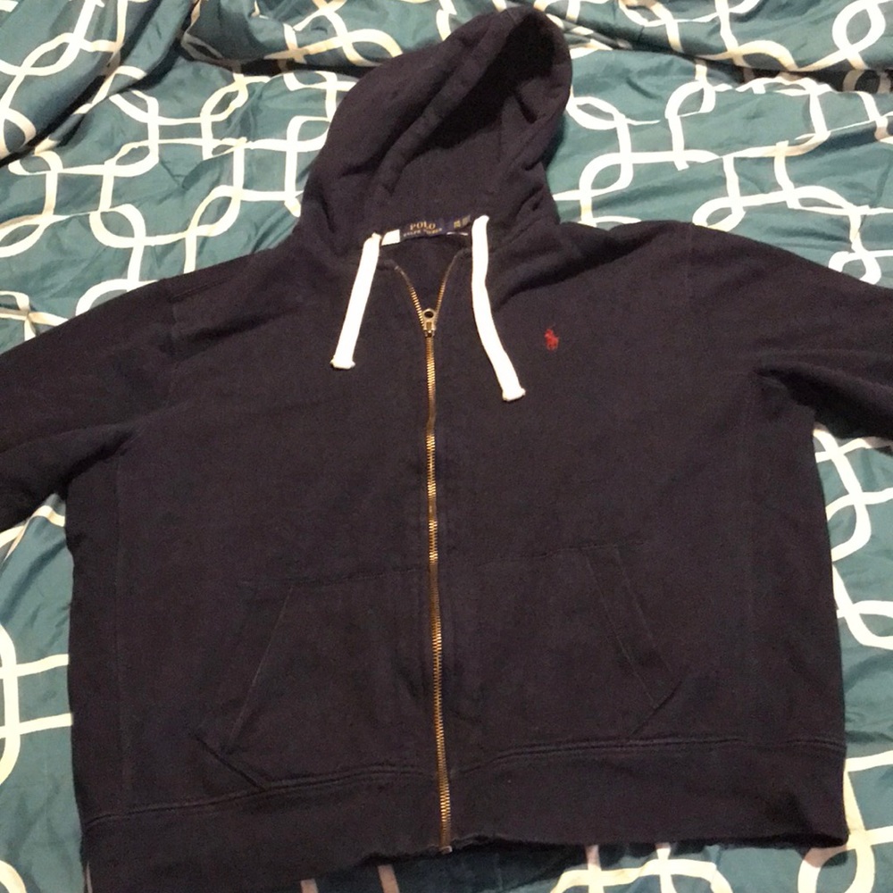 Used Polo by Ralph Lauren Hoodie. Navy Size XXl